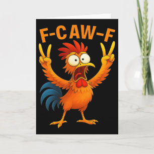 F Caw F Haan Grappige Vogel Kippenfluisteraar Fawk Kaart