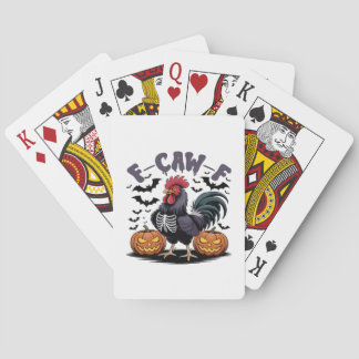 F Caw F Humor Kraai Gotische Grappige Stijl Pokerkaarten