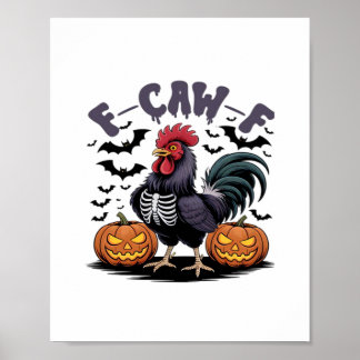 F Caw F Humor Kraai Gotische Grappige Stijl Poster