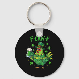 F Caw F Ierse Haantje Grappige Vogel Kippenfluiste Sleutelhanger