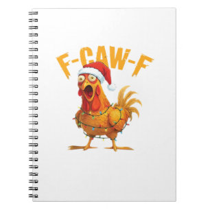 F-Caw-F Kerst Moppen Kip Kerst Essentieel Notitieboek