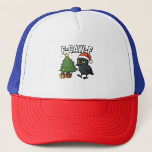 F-caw-f kerst Raaf Kraai Kerstboom Meme Trucker Pet