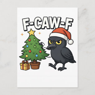 F-caw-f Kerst Raven Kraai Xmas Boom Meme  Feestdagenkaart