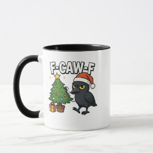 F-caw-f Kerst Raven Kraai Xmas Boom Meme Mok