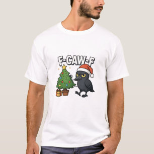 F-caw-f Kerst Raven Kraai Xmas Boom Meme T-shirt