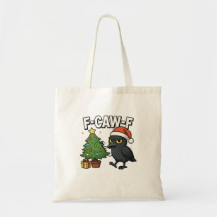 F-caw-f Kerst Raven Kraai Xmas Boom Meme Tote Bag