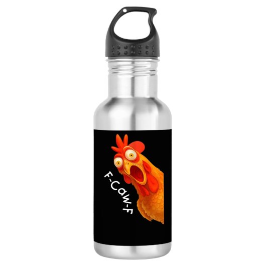 F-Caw-F Kip Essentiële Minimaal Schone Waterfles (Voorkant)
