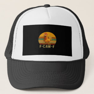 F-Caw-F Kip Essentiële Vintage Grafische Trucker Pet