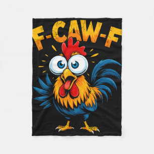 F-caw-f Kip Fcawf Haan Grappig Meme Fleece Deken