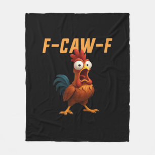 F-Caw-F Kip Grappige Kip F-Caw-F Tandwiel Retro G Fleece Deken