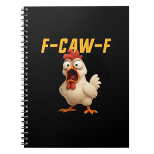 F-Caw-F Kip Grappige Kip F-Caw-F Tandwiel Vintage Notitieboek