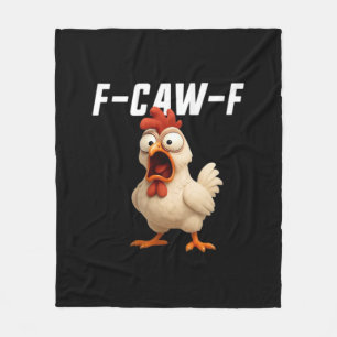 F-Caw-F Kip Grappige Kip F-Caw-F Uitrusting Creati Fleece Deken