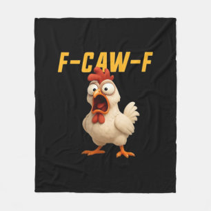 F-Caw-F Kip Grappige Kip F-Caw-F Uitrusting Retro Fleece Deken