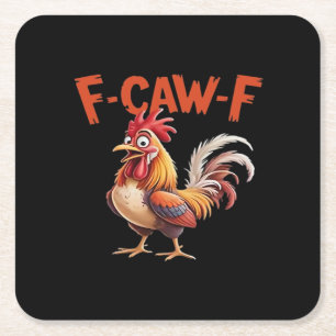 F-Caw-F Kip Klassieke Creatieve Stijl Vierkante Kartonnen Onderzetter
