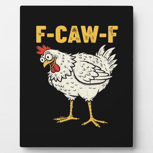 F-Caw-F Kip Klassieke Retro Koel Fotoplaat (Voorkant)