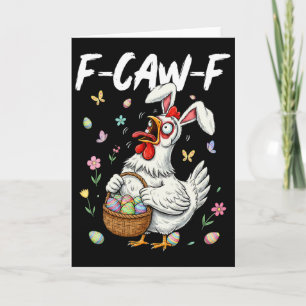 F-caw-f Kip Konijn Haan Meme Grappig Pasen Da Kaart