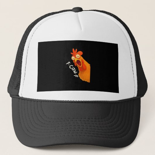 F-Caw-F Kip Retro Klassieker Trucker Pet (Voorkant)