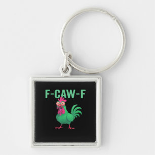 F-Caw-F Kip Vintage Stijl Sleutelhanger