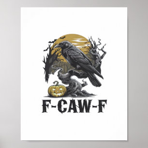 F-Caw-F Klassiek Minimaal Design Poster