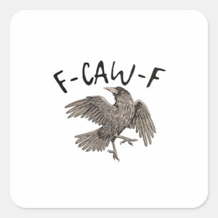 F-Caw-F Klassieke Esthetische Casual Vierkante Sticker