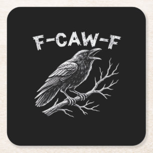 F-Caw-F Klassieke Retro Stijl Vierkante Kartonnen Onderzetter