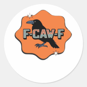 F-Caw-F Klassieke Trendy Casual Ronde Sticker