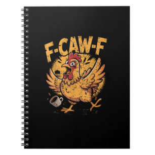 F-Caw-F Koffie Kip Haan Grappige Vogel F-Caw-F Notitieboek