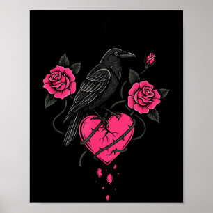 F Caw F Kraai Anti Valentijnsdag Donkere Gotische Poster