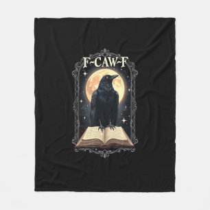 F-Caw-F Kraai Grappig Halloween Raaf Maan Fleece Deken