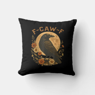 F-Caw-F Kraai Grappige Gotische Vogel Volwassenen Kussen