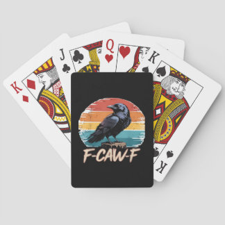 F-Caw-F Kraai Humor Grappig Gotisch Retro Klassiek Pokerkaarten