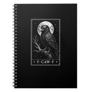 F-Caw-F Kraai Kaart Grappige Halloween Vintage Ach Notitieboek