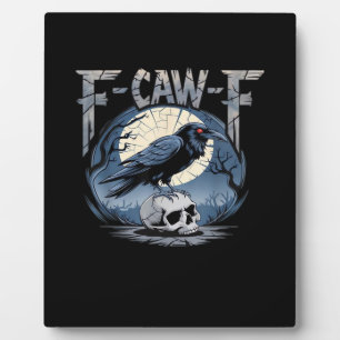 F-Caw-F Kraai Maanverlichte Raaf Klassieker Fotoplaat