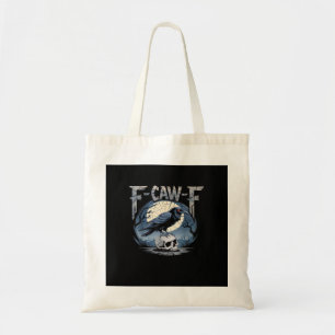 F-Caw-F Kraai Maanverlichte Raaf Klassieker Tote Bag