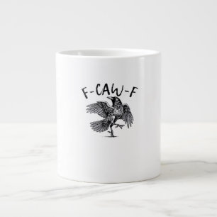 F Caw F Kraai Retro Klassieke Stijl Extra Grote Beker