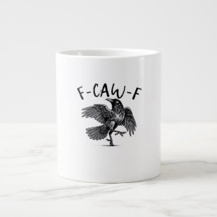 F Caw F Kraai Retro Klassieke Stijl Extra Grote Beker