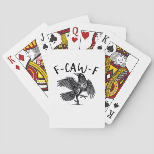 F Caw F Kraai Retro Klassieke Stijl Pokerkaarten