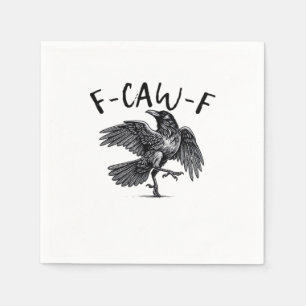 F Caw F Kraai Retro Klassieke Stijl Servet
