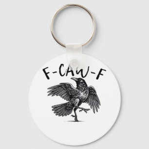 F Caw F Kraai Retro Klassieke Stijl Sleutelhanger