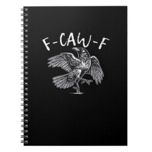 F-Caw-F Kraai Retro Klassieker Notitieboek