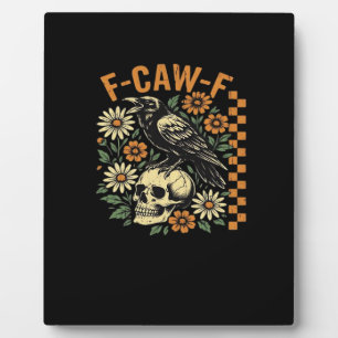 F-Caw-F Kraai Vintage Grafisch Fotoplaat