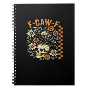 F-Caw-F Kraai Vintage Grafisch Notitieboek