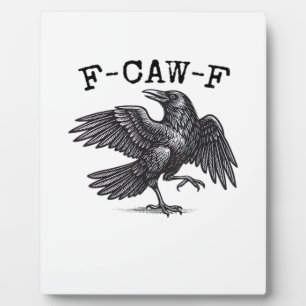 F-Caw-F Kraai, Vogel Kraaien Grunge Cool Uniek Fotoplaat