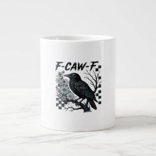 F-Caw-F Kraai Vogel Retro Klassieker Extra Grote Beker