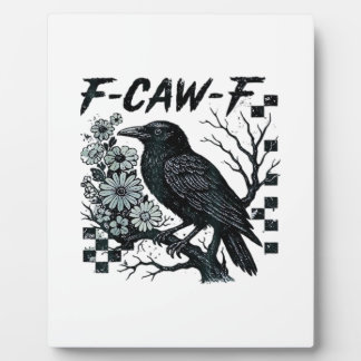 F-Caw-F Kraai Vogel Retro Klassieker Fotoplaat