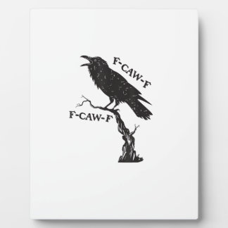 F-Caw-F Kraai woordspeling Funny vogel krassen Gru Fotoplaat