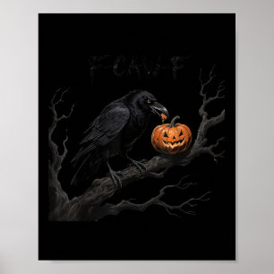 F-caw-f kraaivogel Raven Gothic Cawing Grunge Scar Poster