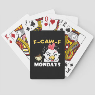 F-Caw-F maandagen klassiek minimaal schoon Pokerkaarten