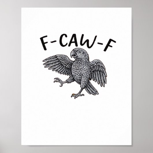 F Caw F Minimaal Schoon Design Poster (Voorkant)