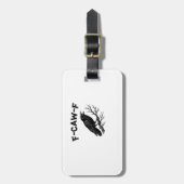 F-Caw-F Minimal Clean Bagagelabel (Voorkant verticaal)